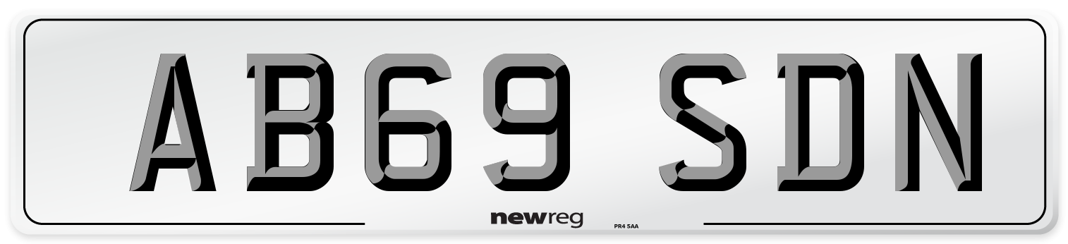 AB69 SDN Number Plate from New Reg